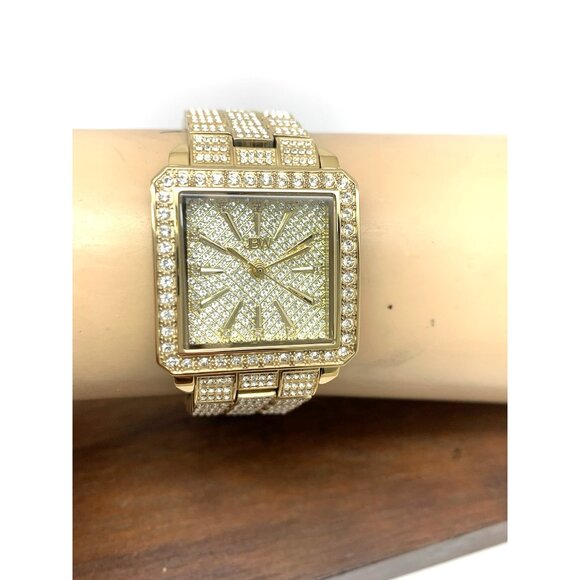 JBW Women's Watch J6386A Cristal Diamond Gold Stainless Steel Swiss Quartz 28mm - Picture 11 of 14